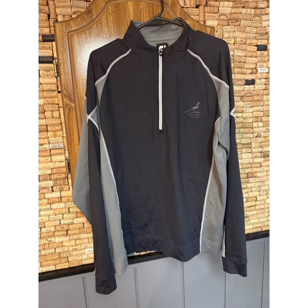 FootJoy 1/4 Pullover Mens Golf Del Paso, CA Black & Grey Embroidered Logo Sz M